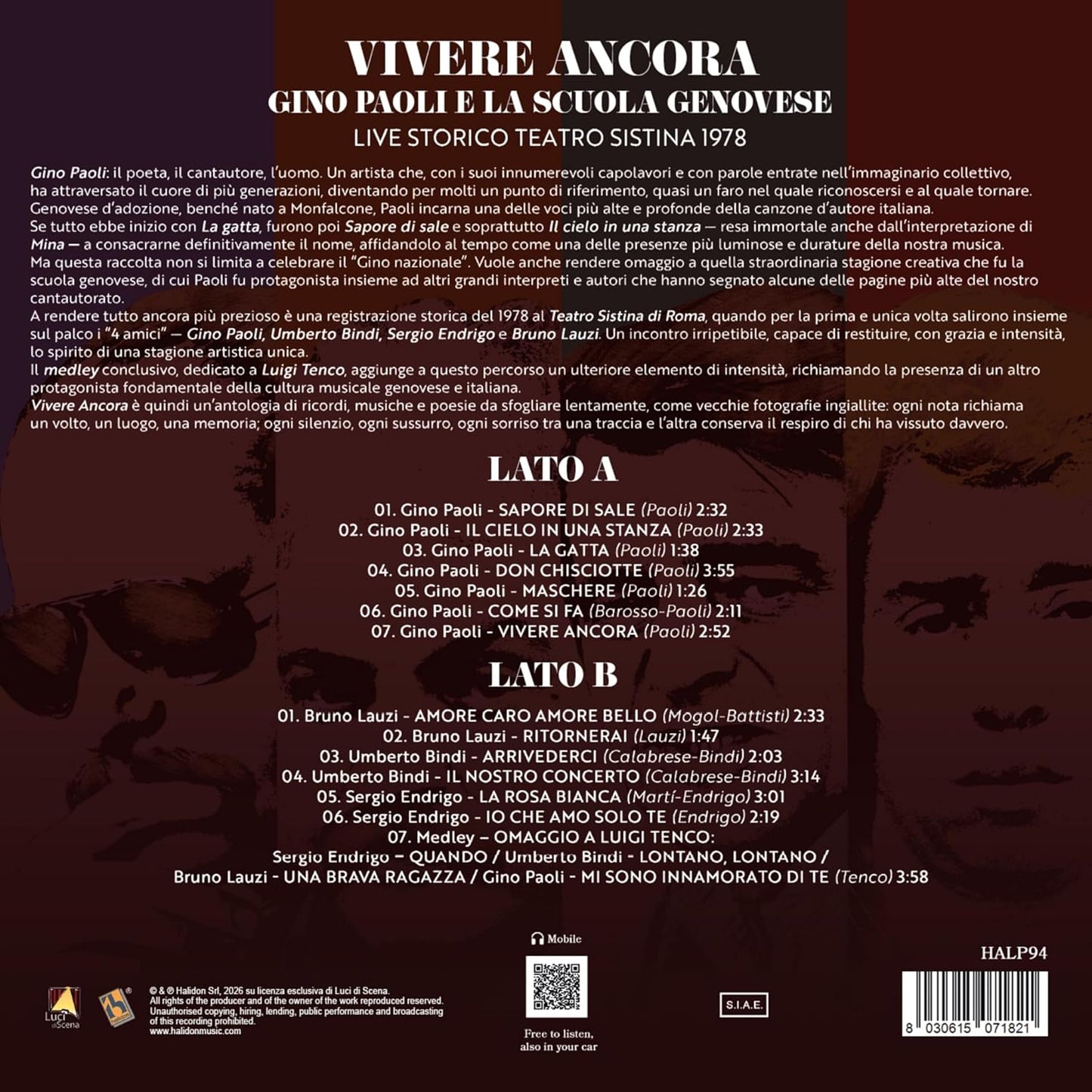 vive ancora - live storico teatro sistina 1978
