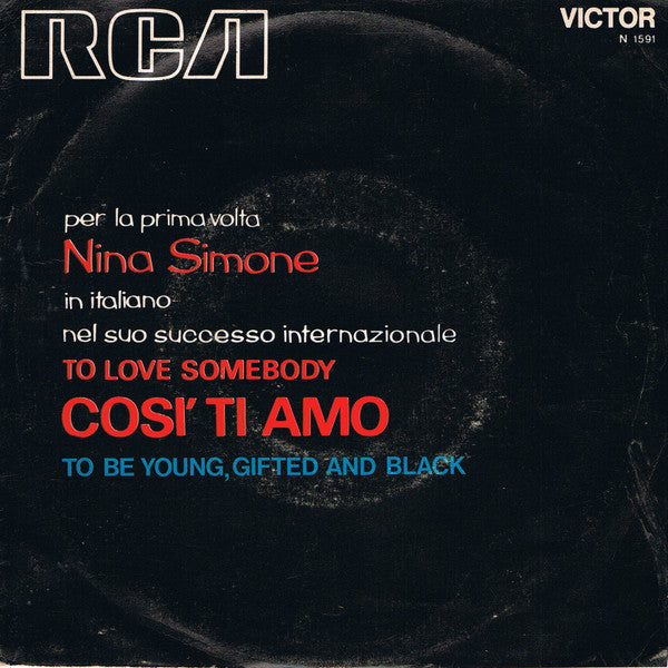 Così Ti Amo / To Be Young Gifted And Black
