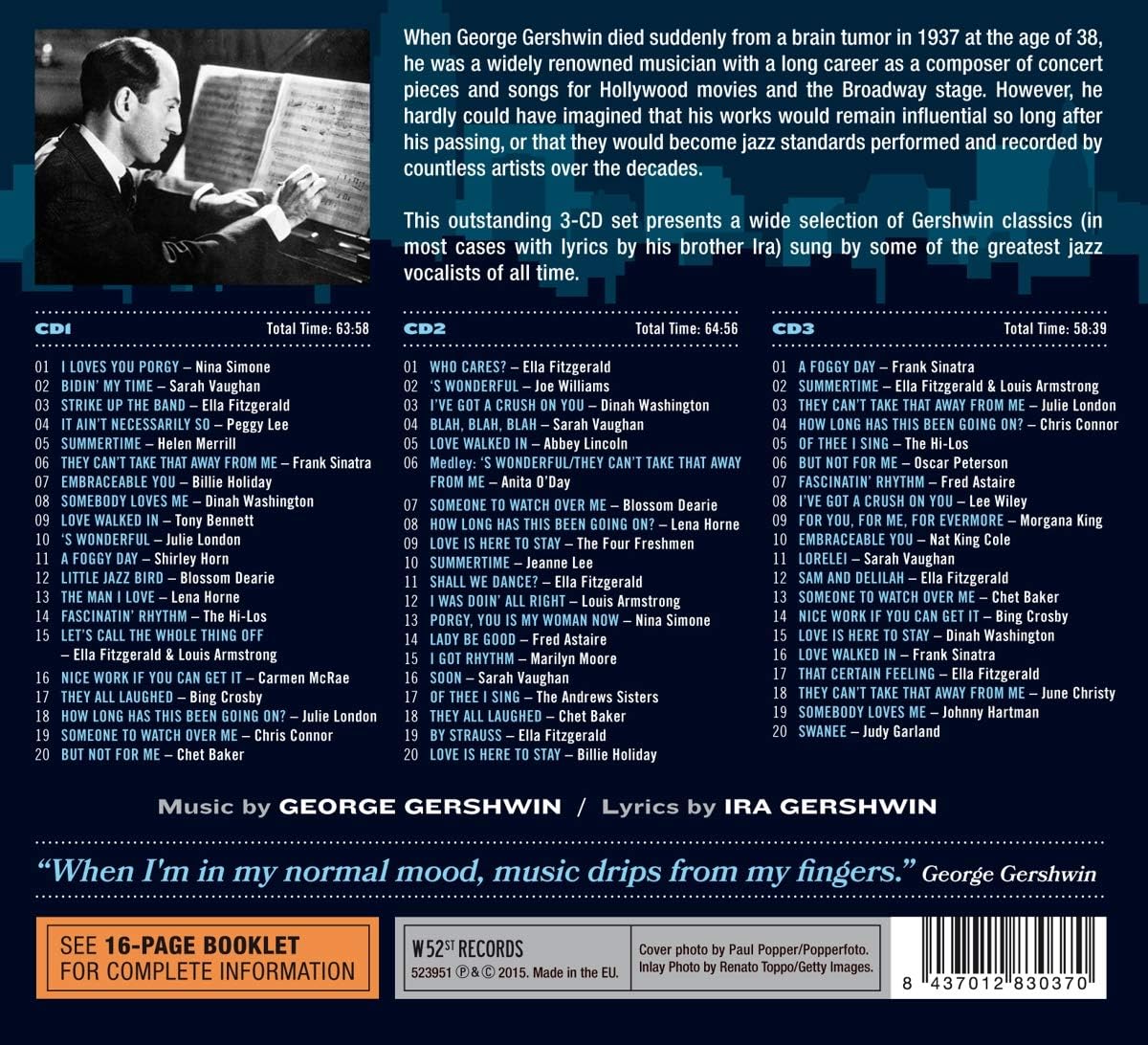 Jazz Vocalists Sing George Gershwin