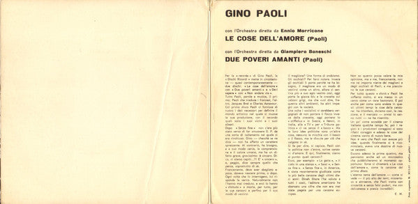 Le Cose Dell'Amore / Due Poveri Amanti