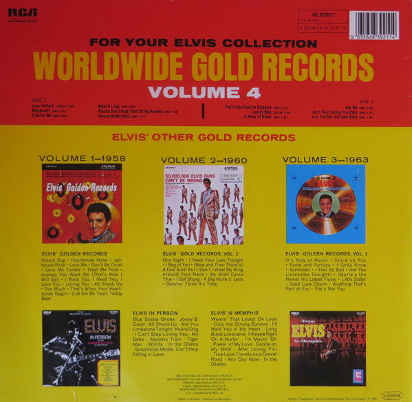 Elvis Gold Records Volume 4