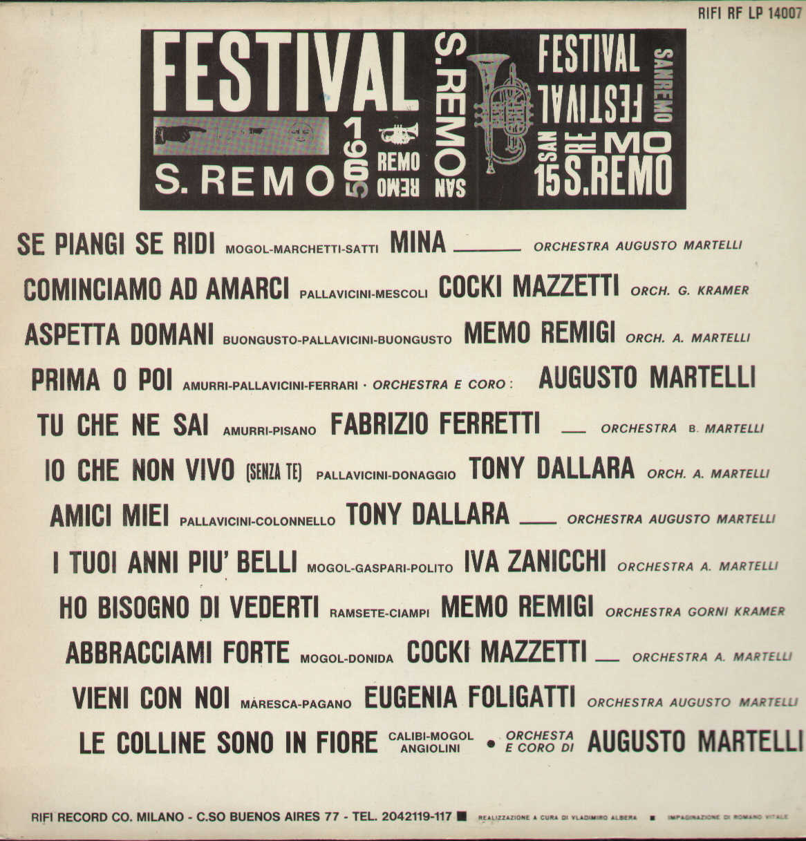 15 Festival Di Sanremo