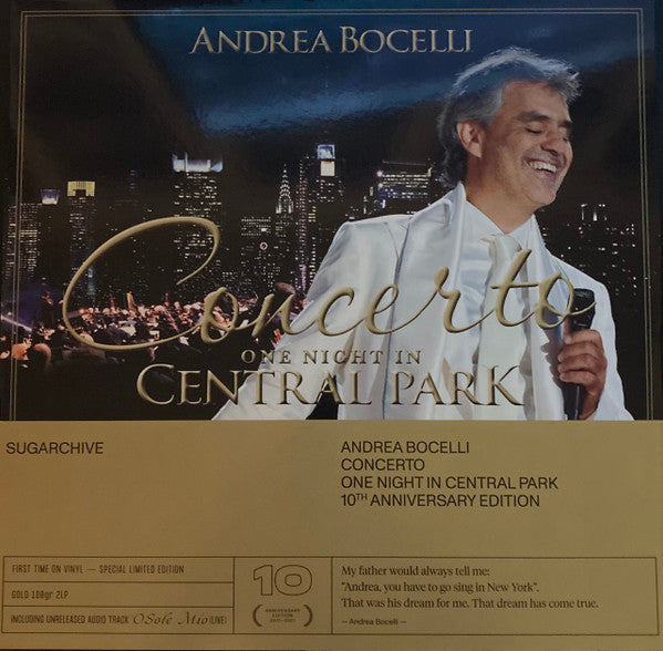 Concerto One Night In Central Park Special Limited Edition 10th Anniversary Edition