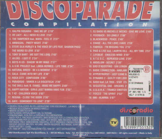 Discoparade Compilation Volume A Mille