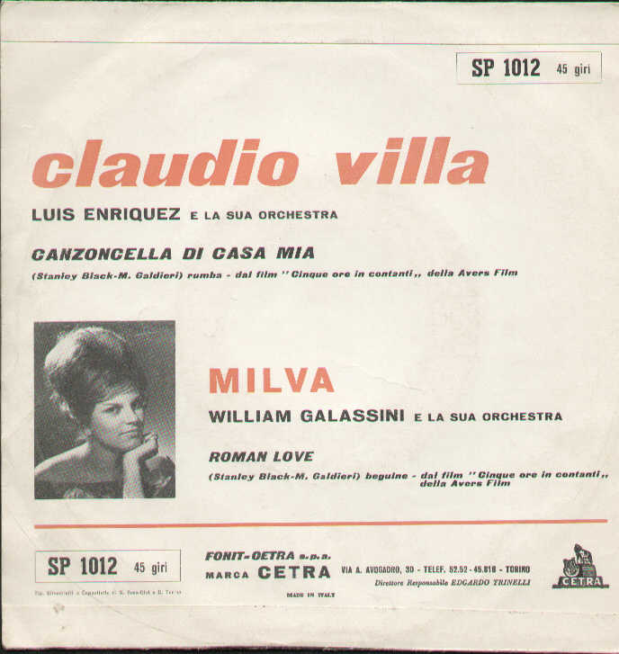 Canzoncella Di Casa Mia / Roman Love
