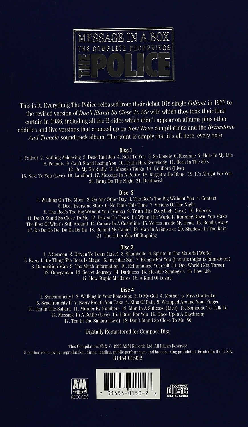 Message In A Box The Complete Recordings Limited Ed. Boxset