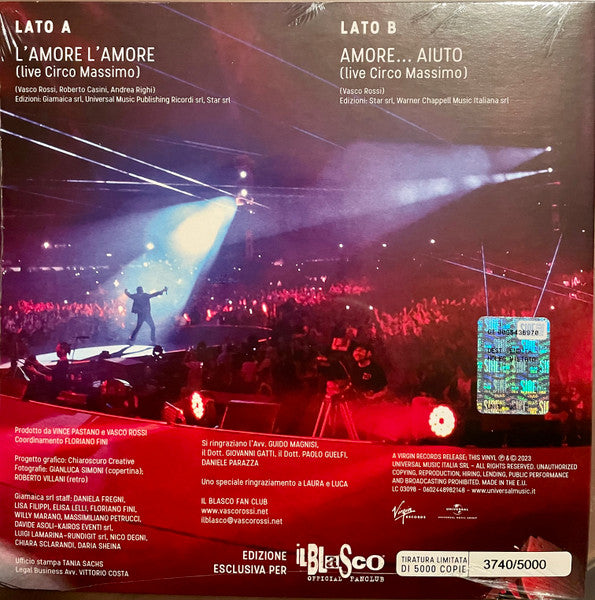 Vasco Live L'Amore L'Amore / Amore Aiuto Limited Edition
