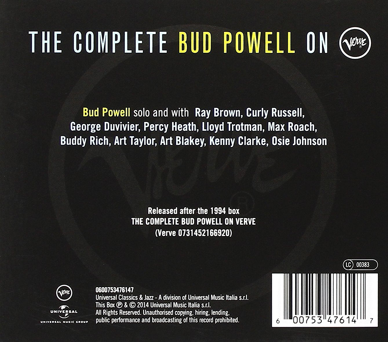 The Complete Bud Powell On Verve