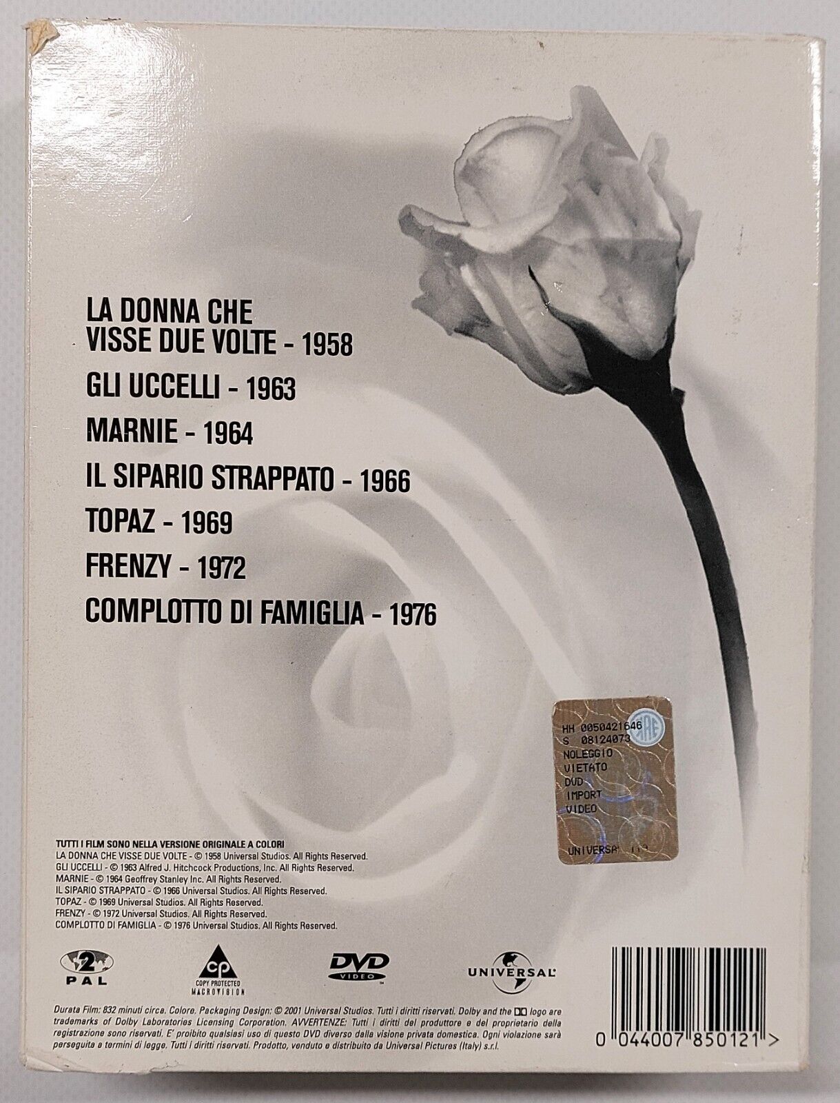 Hitchcock Collection boxset 7dvd bianco