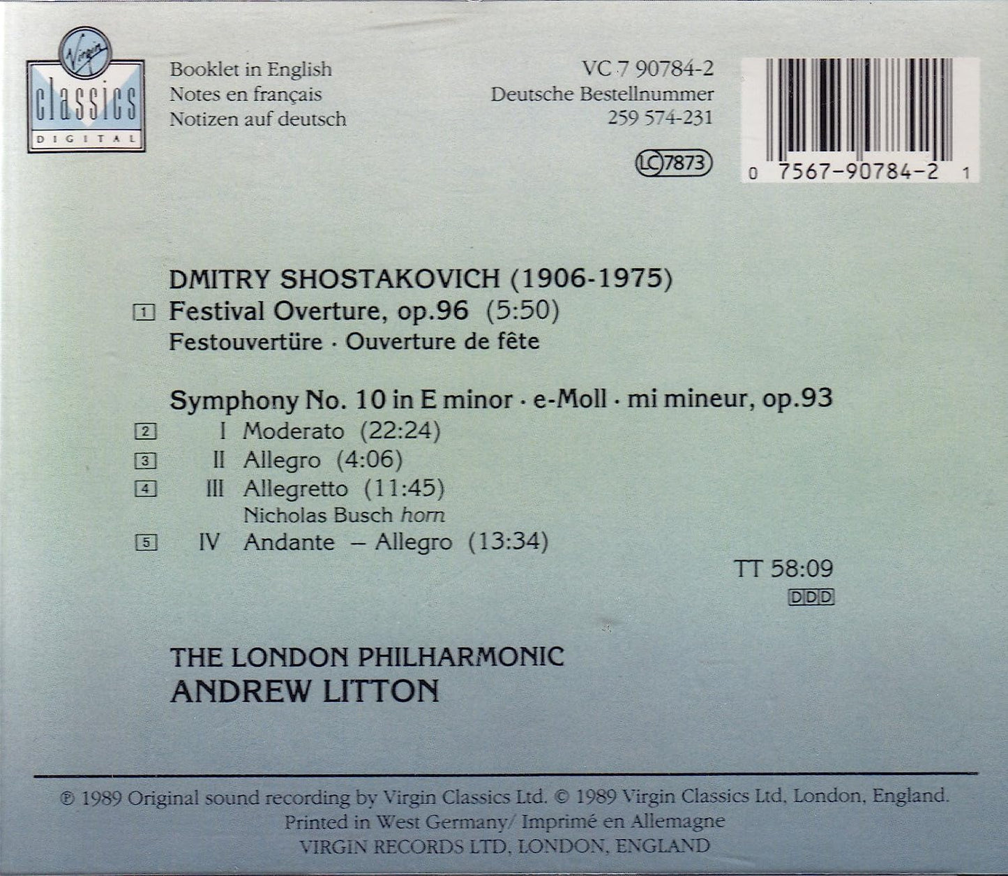 Symphony N.10 Festival Overture