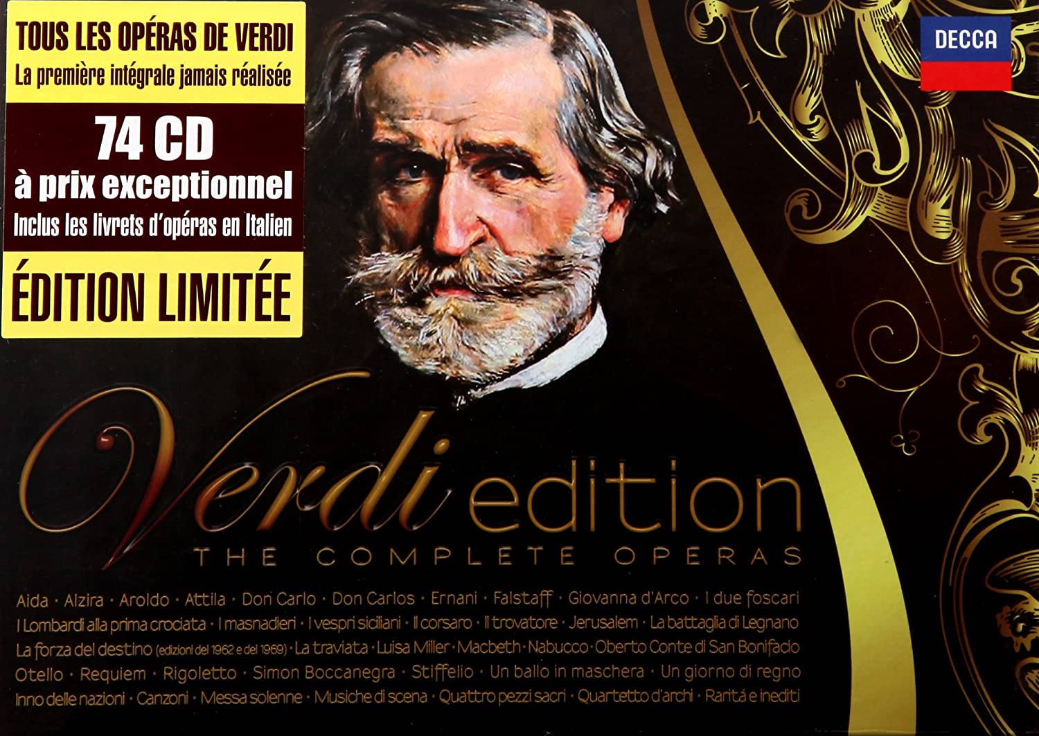 Verdi Edition - The Complete Operas LIMITED EDITION BOXSET 74CD