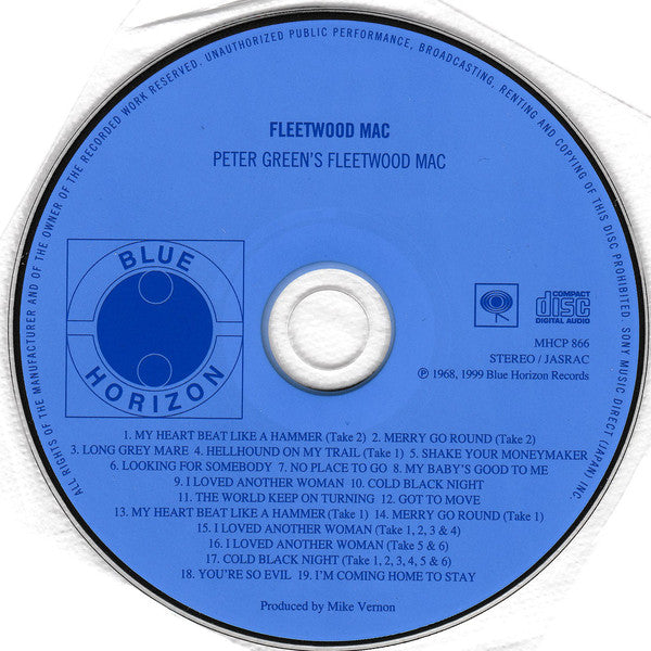 Peter Green's Fleetwood Mac Japan Limited Edition