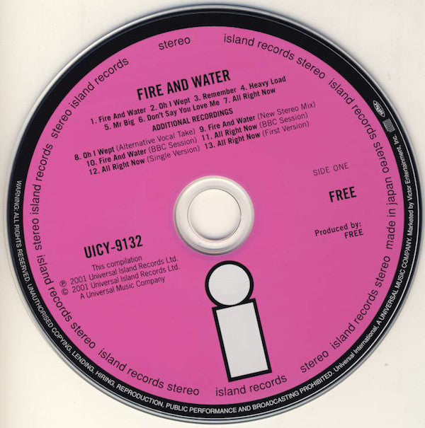 Fire And Water Japan Limited Edition