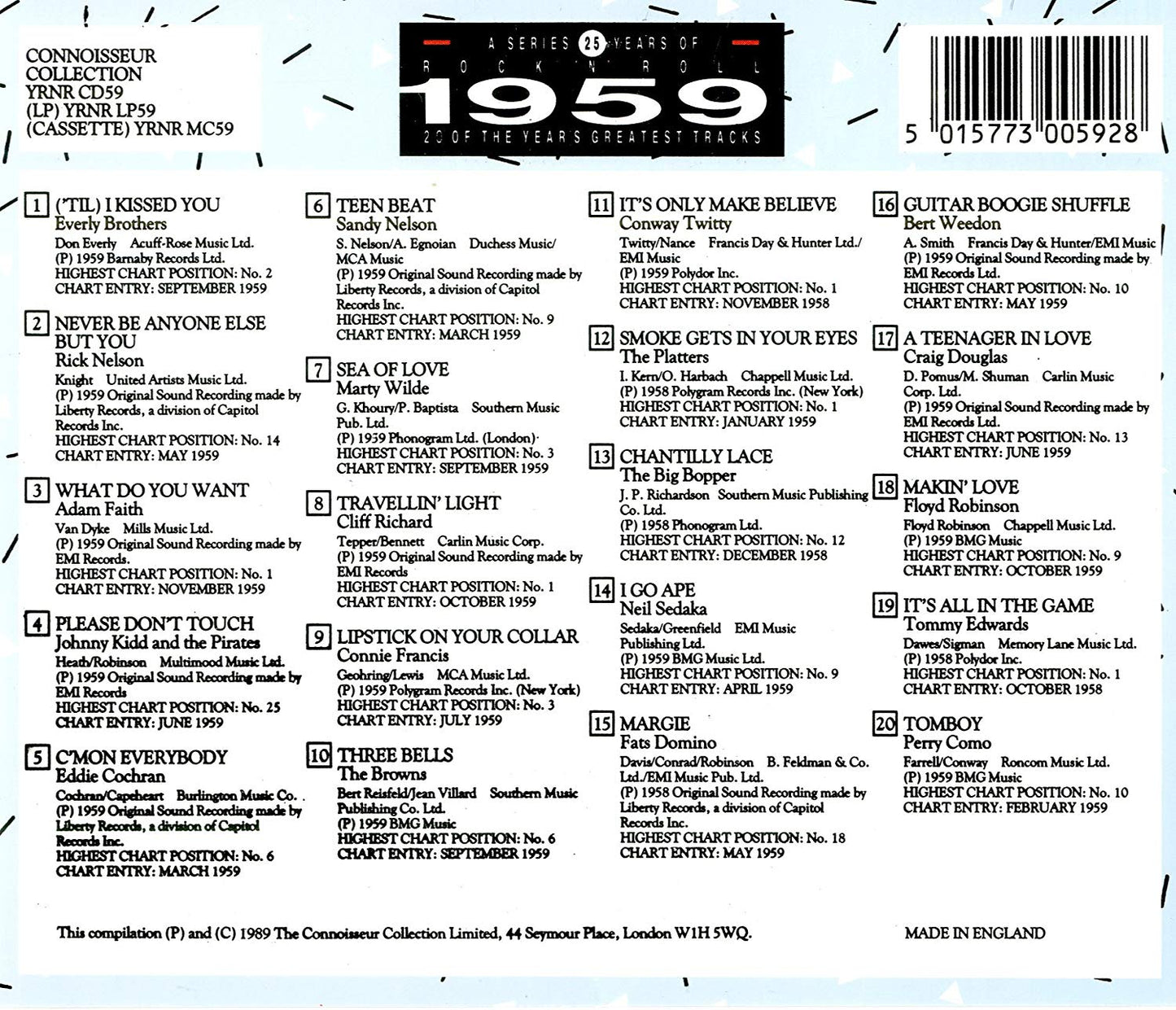 A Series 25 Years Of Rock'n'roll 1959