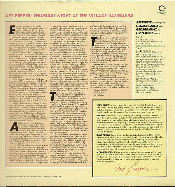 Thursday Night At The Village Vanguard