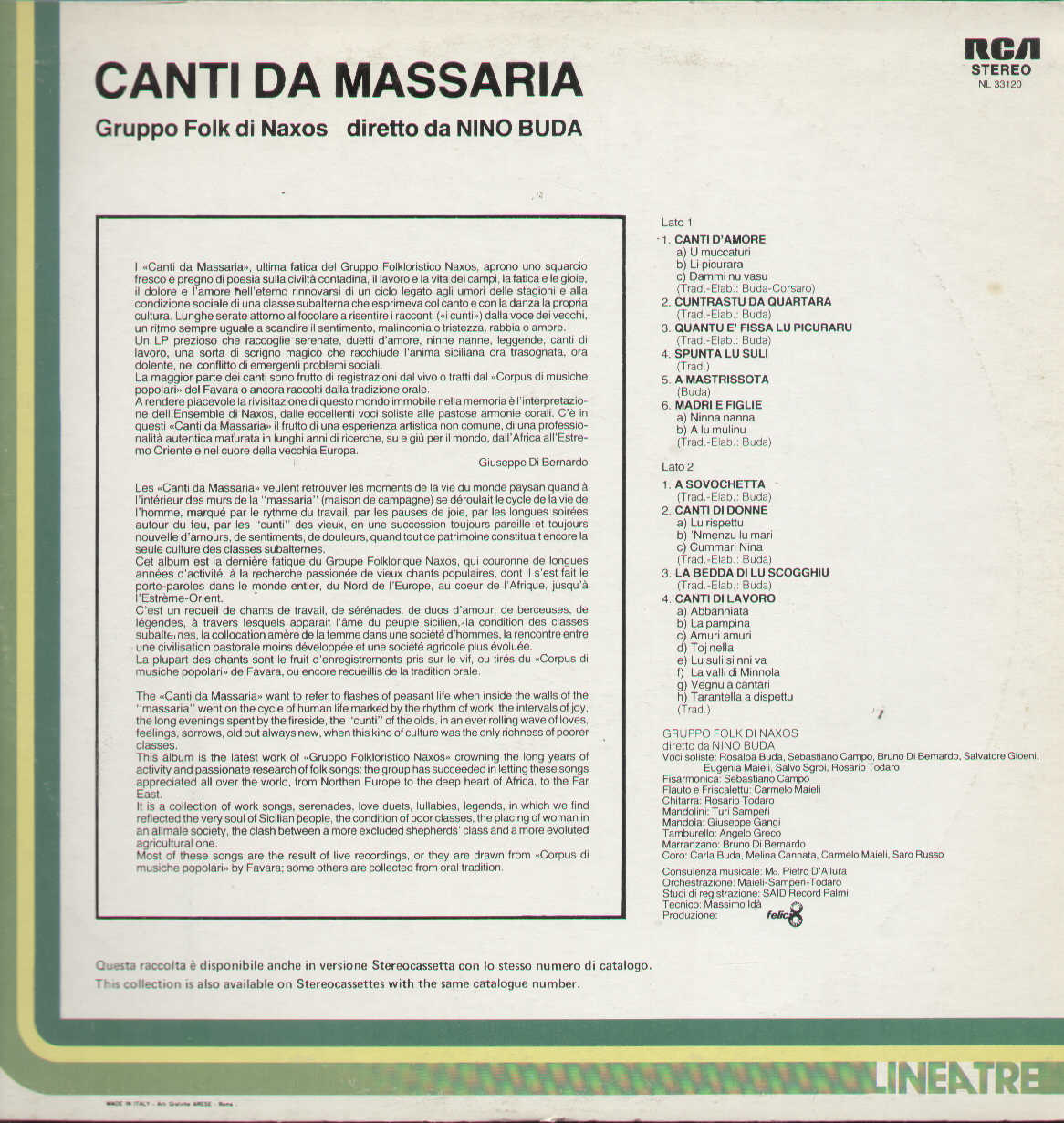 Canti Da Massaria
