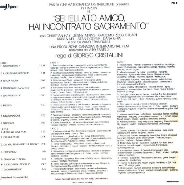 Sei Iellato Amico, Hai Incontrato Sacramento