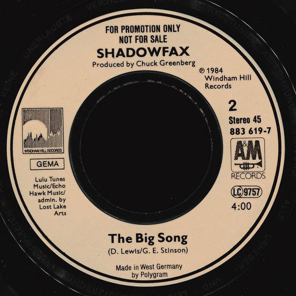 Word From The Village / The Big Song
