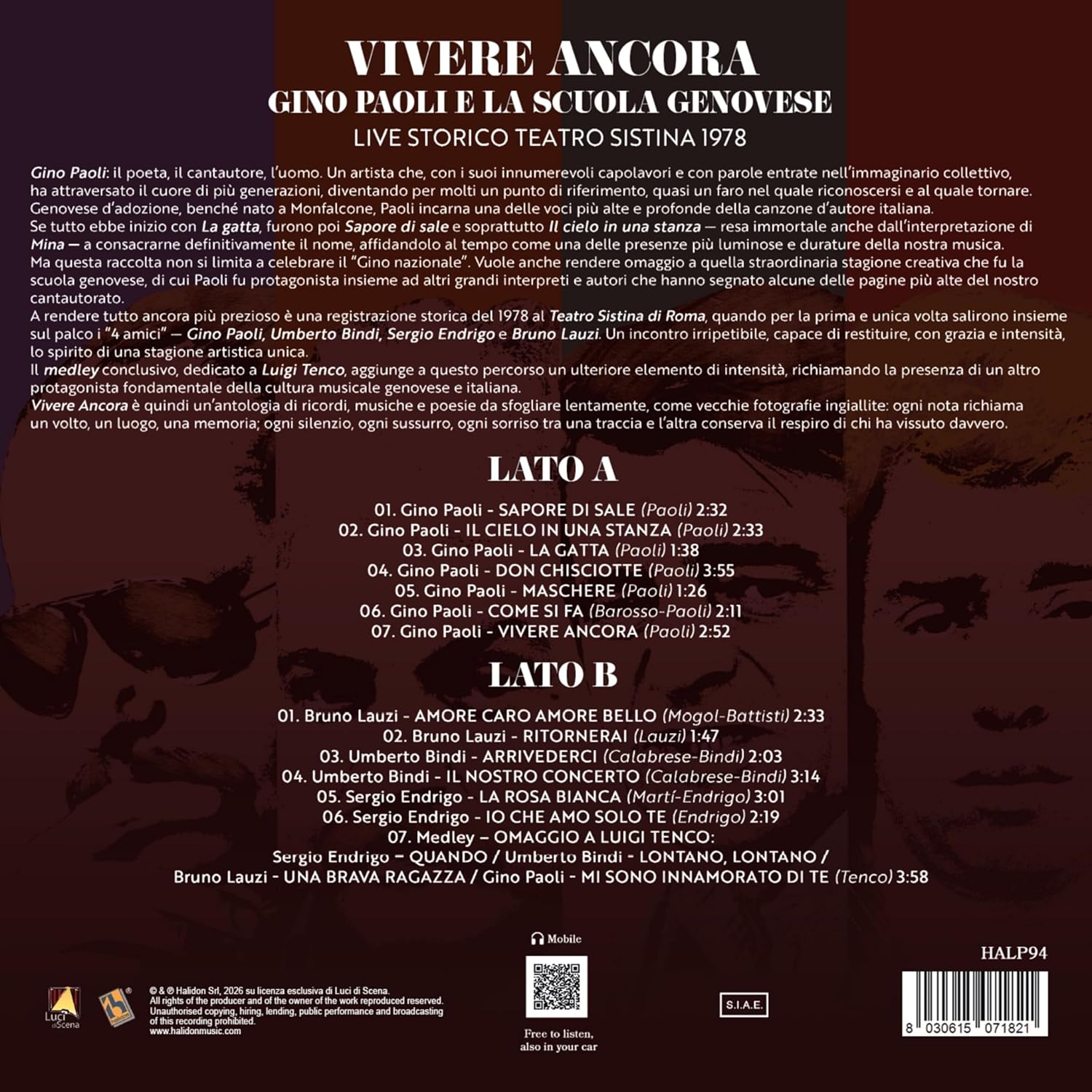 vive ancora - live storico teatro sistina 1978