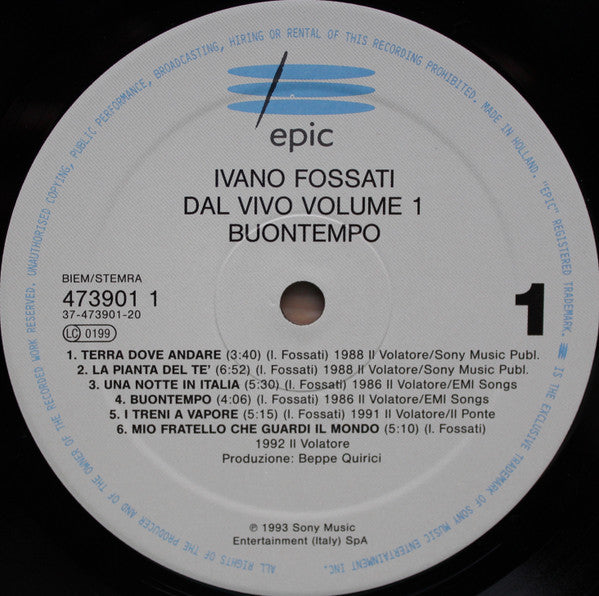 Dal Vivo Volume 1 Buontempo