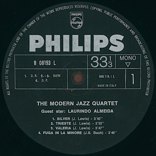 The Modern Jazz Quartet Guest Star Laurindo Almeida