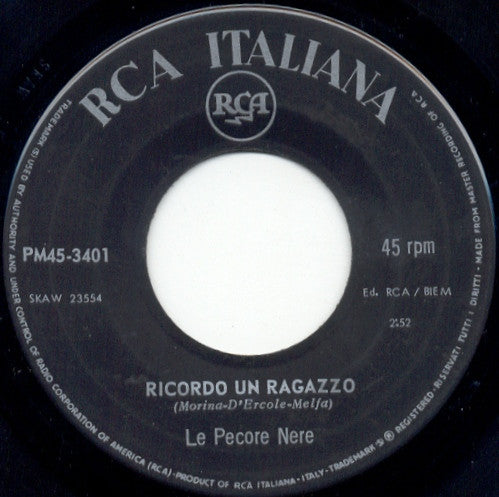 Ricordo Un Ragazzo / La Conta