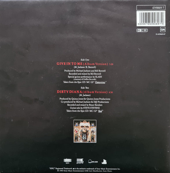 Give In To Me / Dirty Diana  Poster Bag