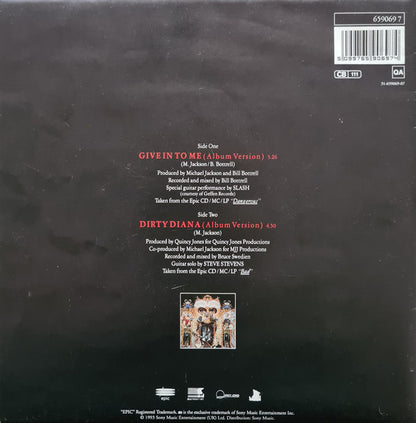 Give In To Me / Dirty Diana  Poster Bag