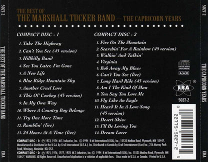 The Best Of The Marshall Tucker Band - The Capricorn Years