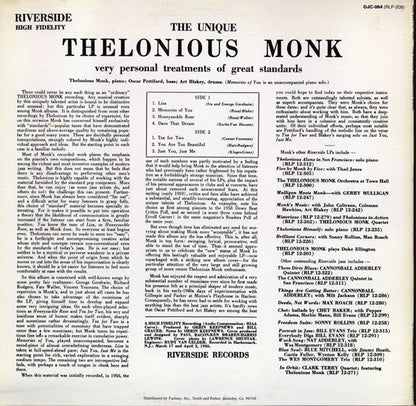 The Unique Thelonious Monk