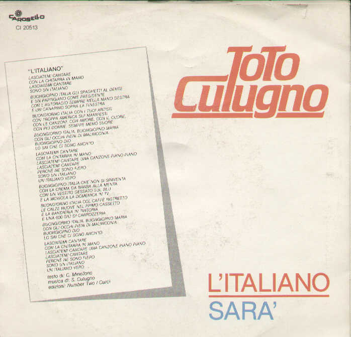 L'italiano / Sarà