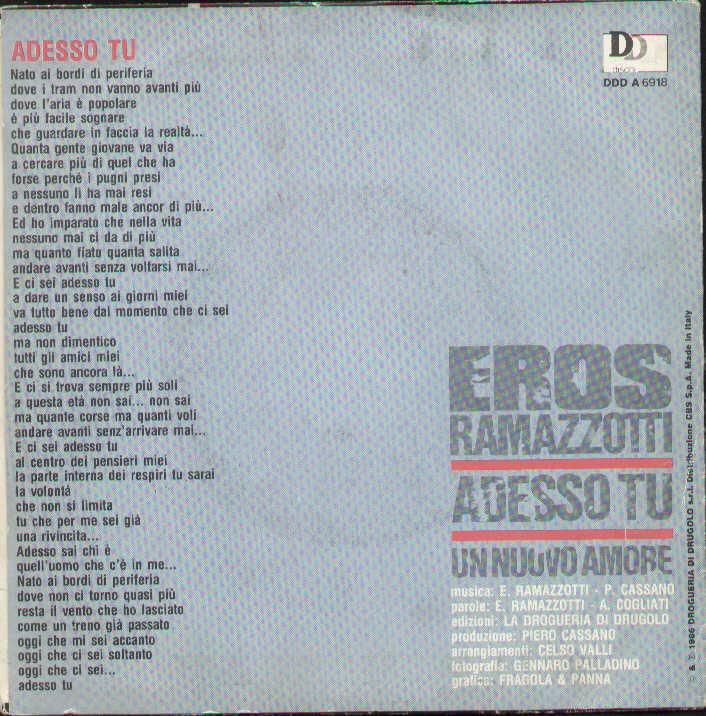 Adesso Tu / Un Nuovo Amore