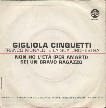 Non Ho L'età /Sei Un Bravo Ragazzo