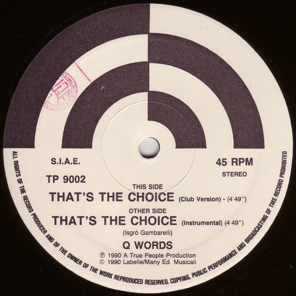 That's The Choice