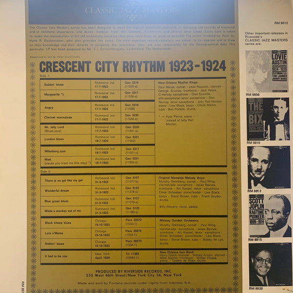 Crescent City Rhythm 1923 - 1924