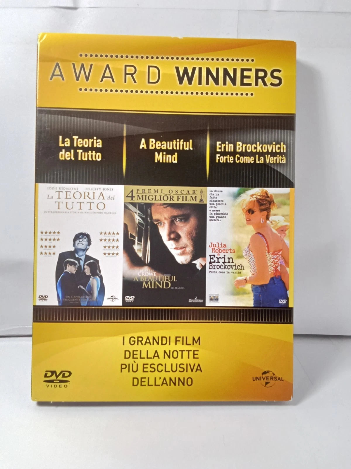 La Teoria Del Tutto / A Beautiful Mind / Erin Brockovich - Oscar Collection  3Dvd