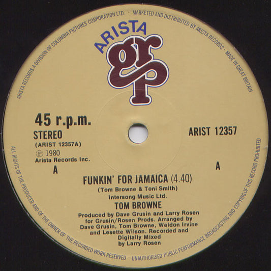 Funkin' For Jamaica / 	Her Silent Smile