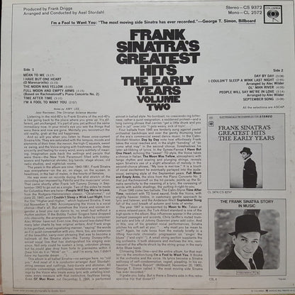 Frank Sinatra's Greatest Hits The Early Years Volume Two
