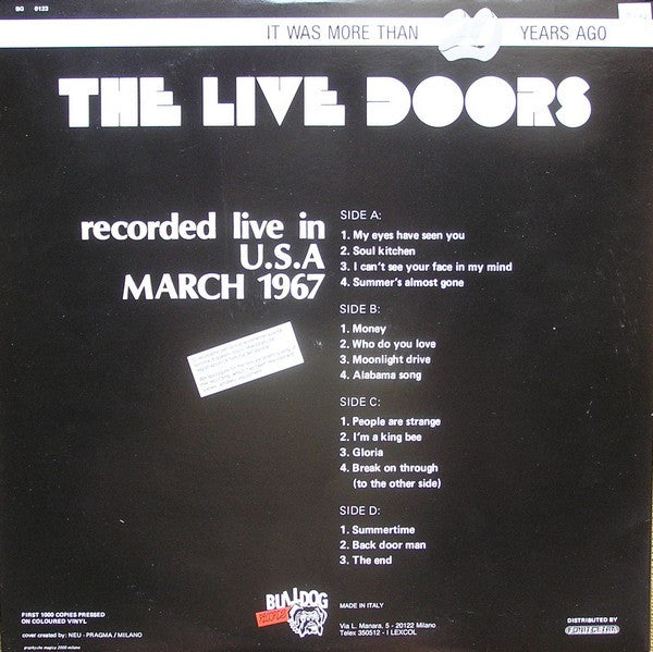 The Live Doors U.S.A March 1967 Limited Edition