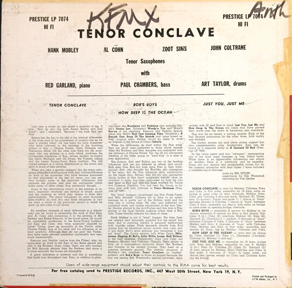 Hank Mobley / Al  Tenor Conclave