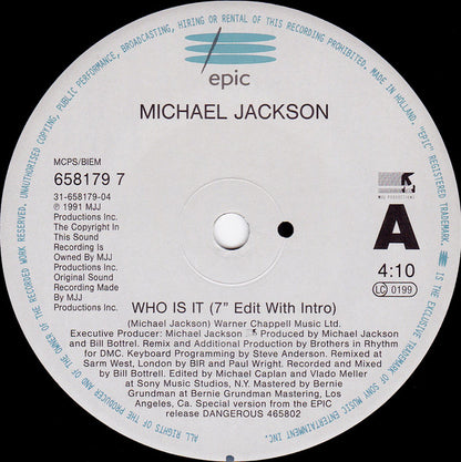 Who Is It / Rock With You Limited Edition