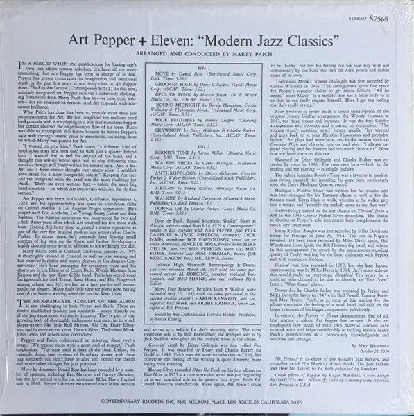Art Pepper + Eleven