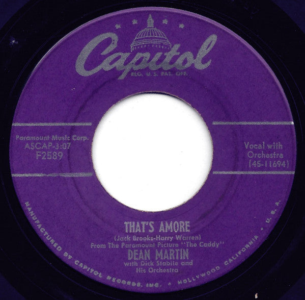 That's Amore / You're The Right One