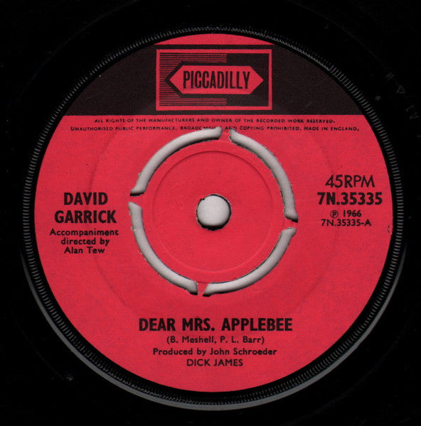 Dear Mrs. Applebee / You're What I'm Living For