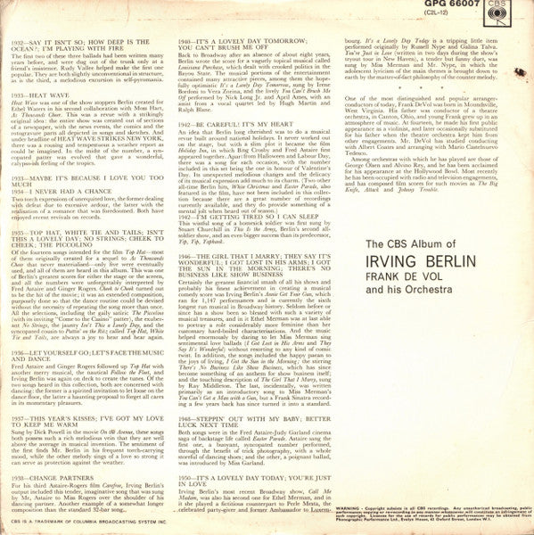 The CBS Album Of Irving Berlin