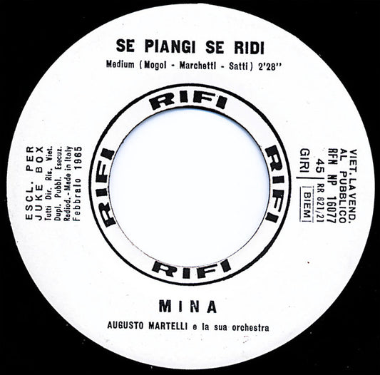 Se Piangi Se Ridi / Più Di Te