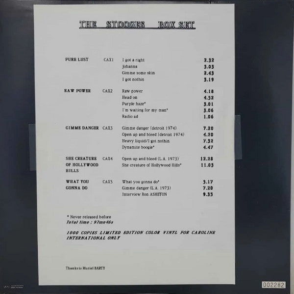 The Stooges Box Set Special Limited Edition