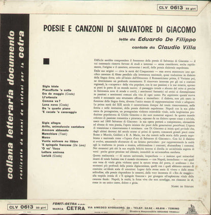 Poesie E Canzoni Di Salvatore Di Giacomo