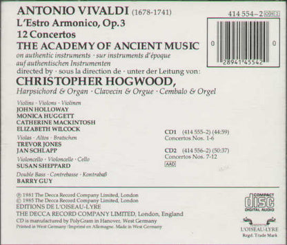 L'esto Armonico Op.3