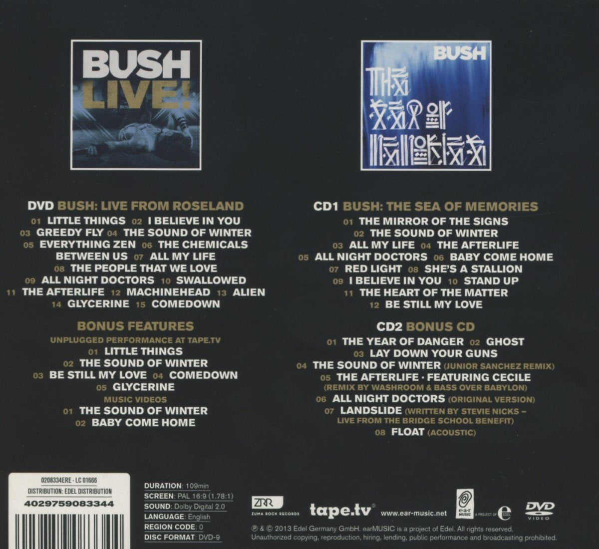 Live - The Sea Of Memories Limited Edition Boxset
